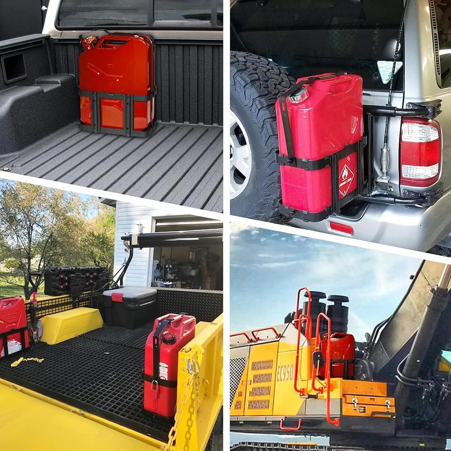 NEW 20L 5.28 Gal Military Jerry Can Holder Bracket Mount Gas Rack Fuel Carrier