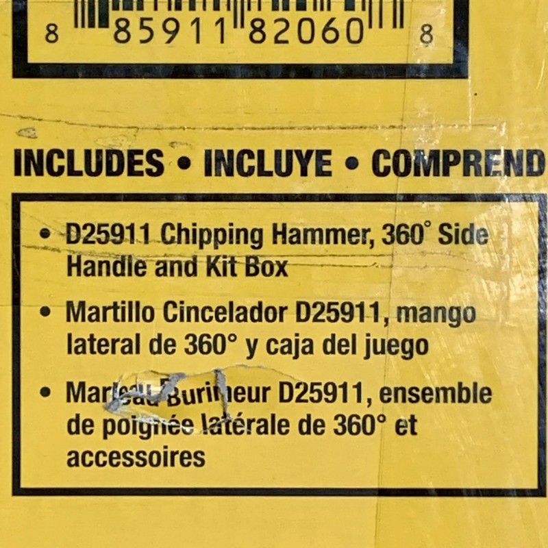 DEWALT D25911K 27-Lb Corded Electric 15-Amp SDS Max Inline Chipping Hammer