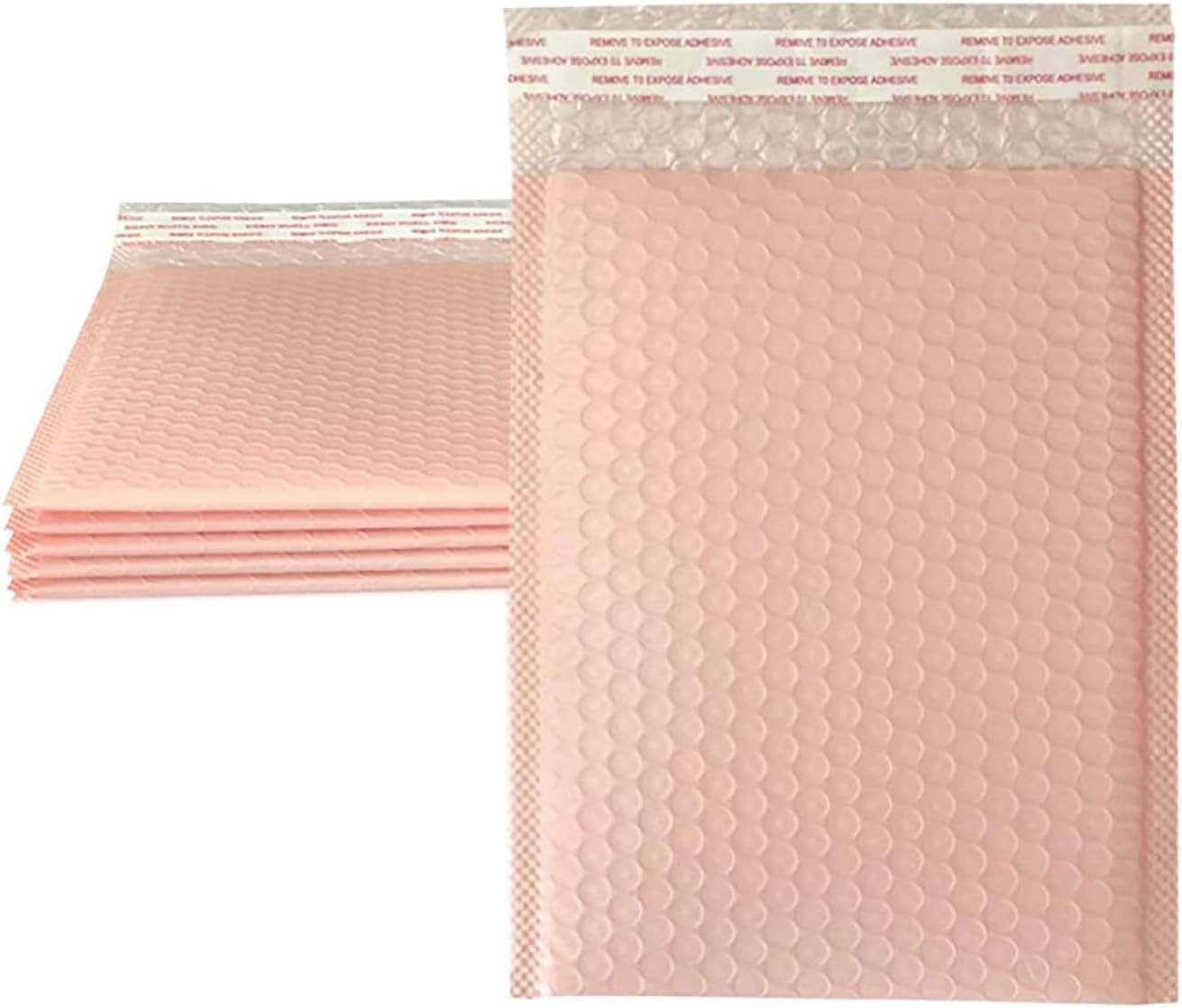 Small Poly Bubble Lined Mailers Padded 24 Pack 5×7 Inches 4 Colors Pink Green…