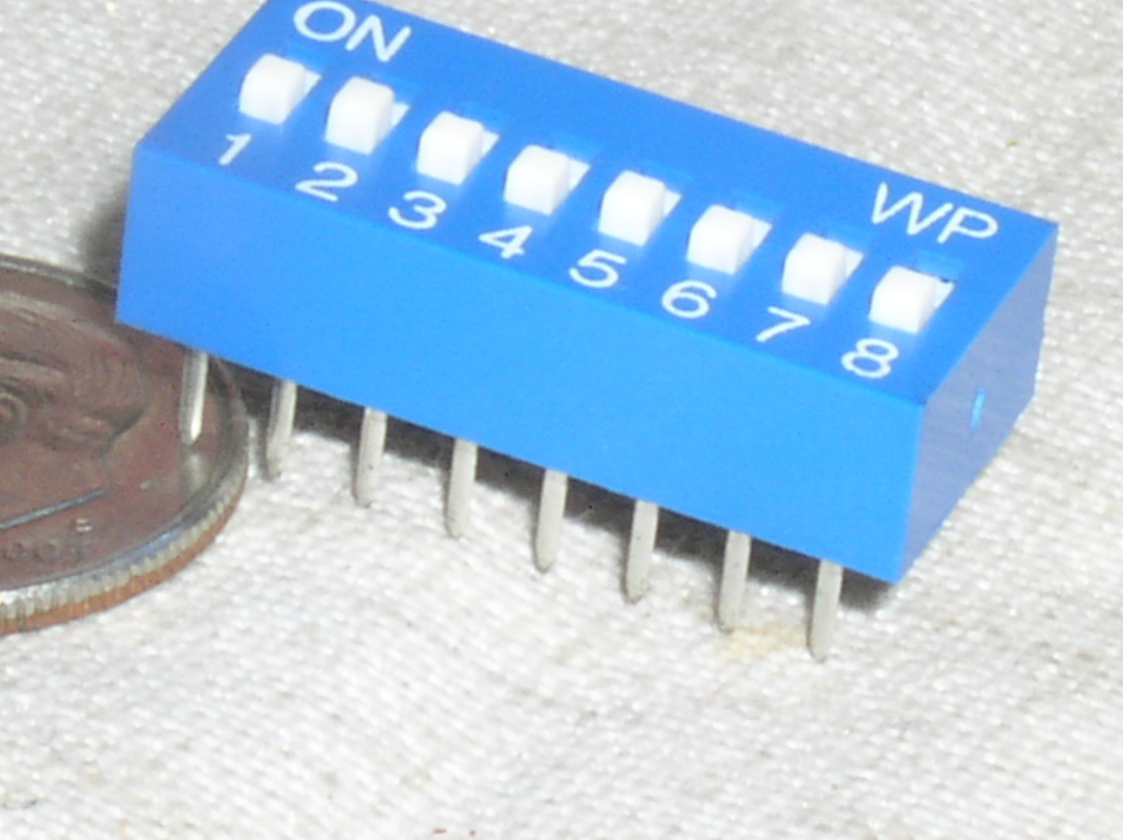 ONE NEW WP 8 POS POSITION 16 PIN DIP SLIDE SWITCH 8PST GANG SW USA SHIP ANY QTY
