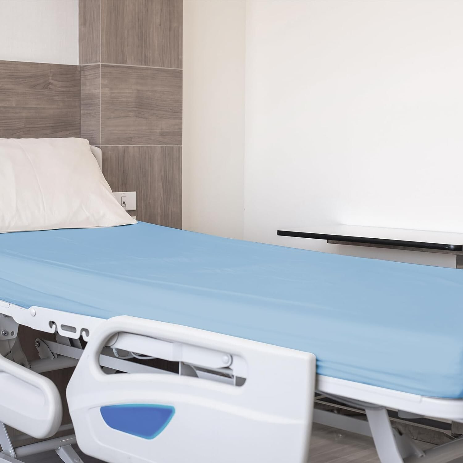 Hospital Bed Sheets Fitted 36×84/36×80 Blue Soft for Home/Care Beds/Medical Use