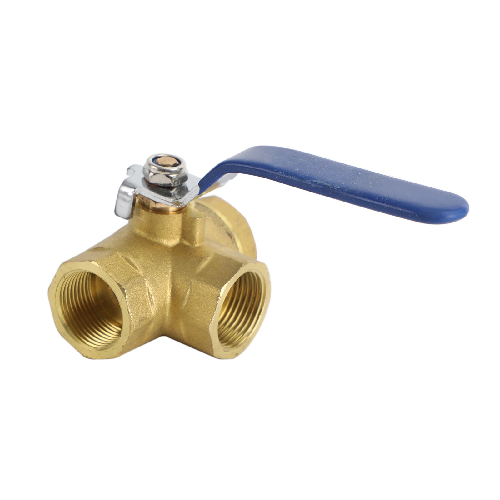 🚀G3/4″ 3 Way Ball Valve Three T Port Brass Female Type For Water Oil And Gas