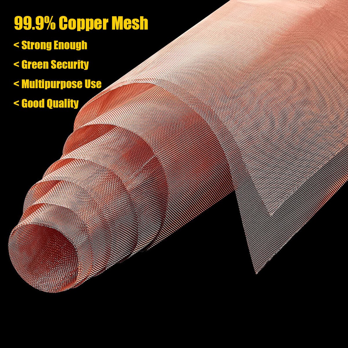 99.9% Copper Screen Woven Mesh Screen Copper Mesh Cloth 10~200 Mesh