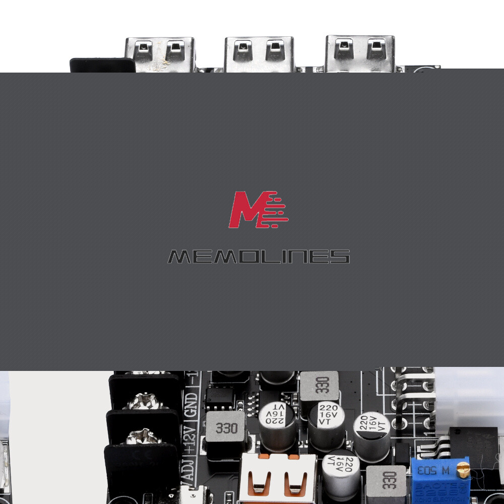 20/24Pin ATX Power Supply Breakout Board Adjustable Voltage Module + Case USA
