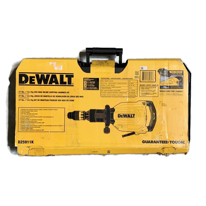 DEWALT D25911K 27-Lb Corded Electric 15-Amp SDS Max Inline Chipping Hammer
