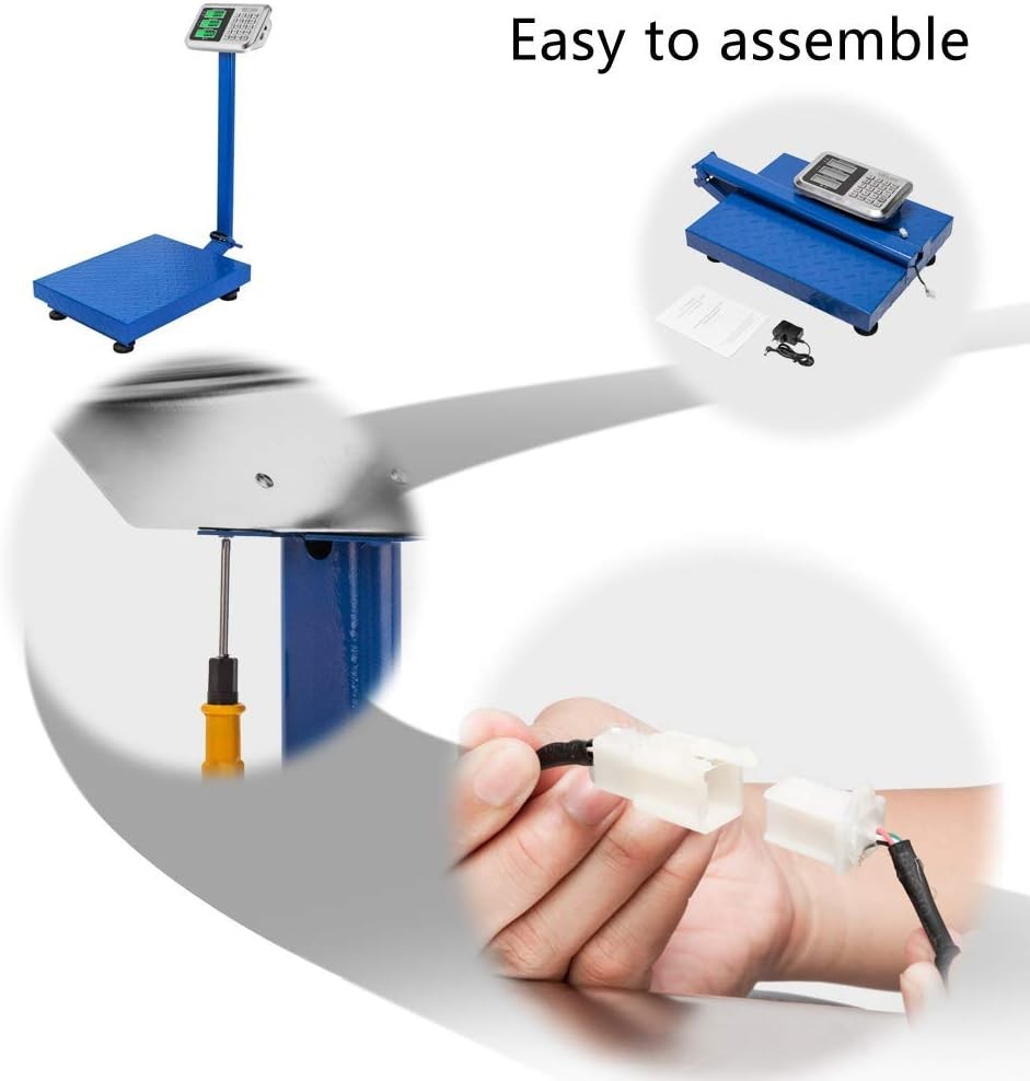 300KG/661lb Electronic Digital Platform Scale Heavy Duty Folding Floor Scales US