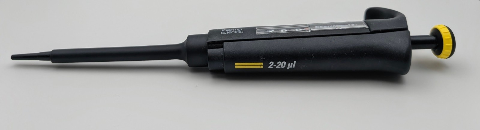 Thermo Finn F2 Universal Pipette P20 | 2-20uL | Cleaned Calibrated Refurbished