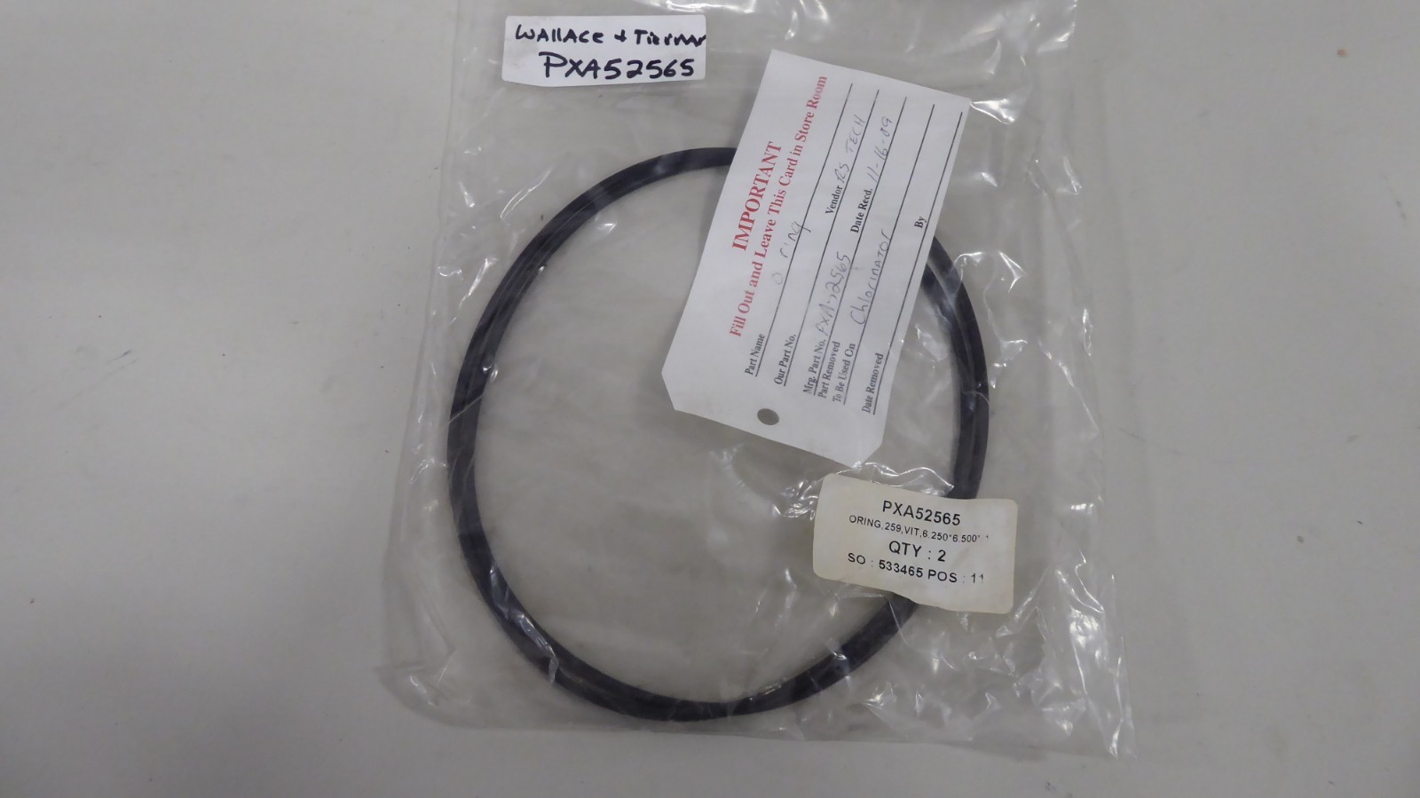 Wallace & Tiernan PXA52565 O-Ring Viton 6.250′ (Pack of 2) PXA-52565