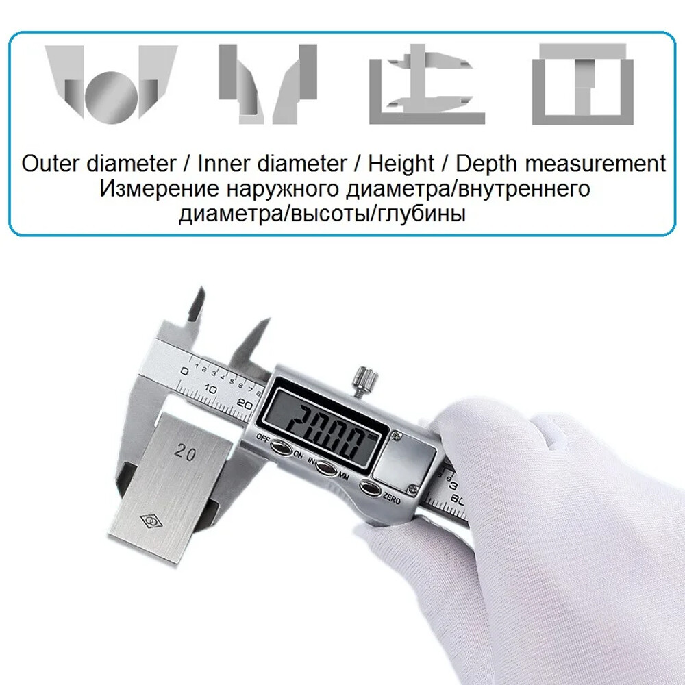 150mm Digital Caliper Vernier 6″ Stainless Steel Micrometer LCD Gauge Measuring