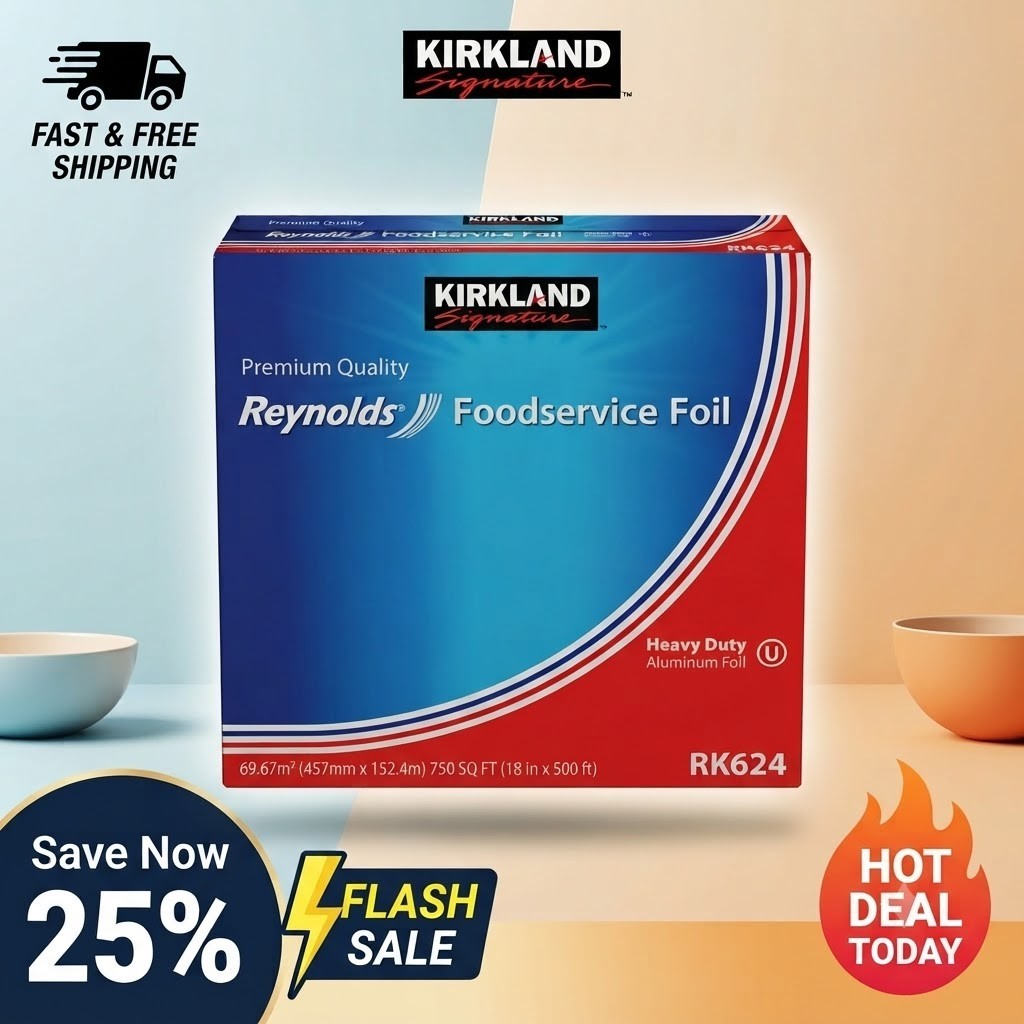 Reynolds Kirkland Signature Heavy Duty Aluminum Foil 18 in x 500 ft Roll