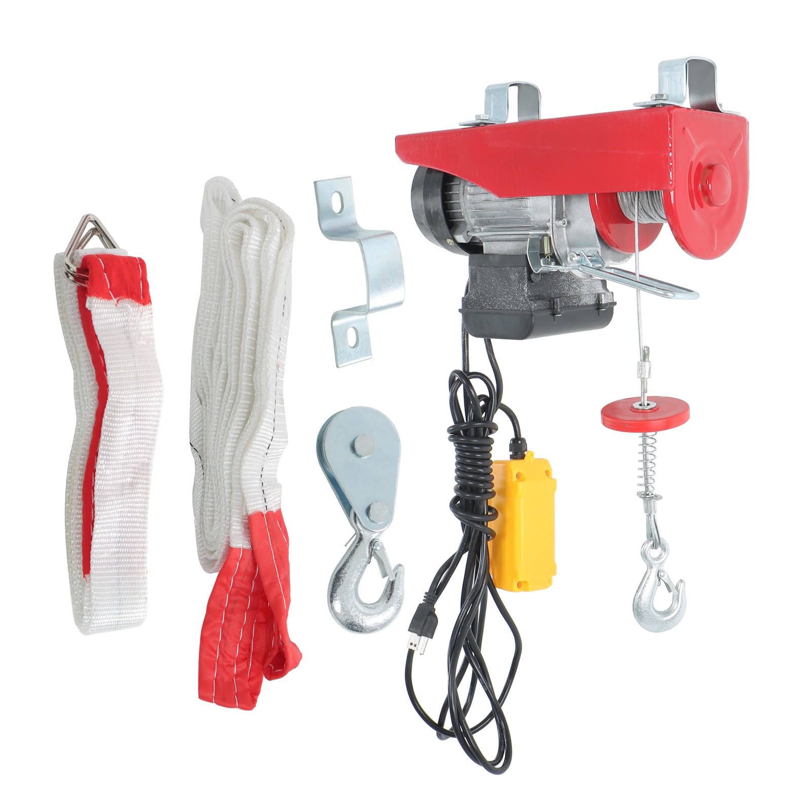 Mini Electric Hoist 440LBS/200kg Crane Winch with Wired Remote Control 510W 110V