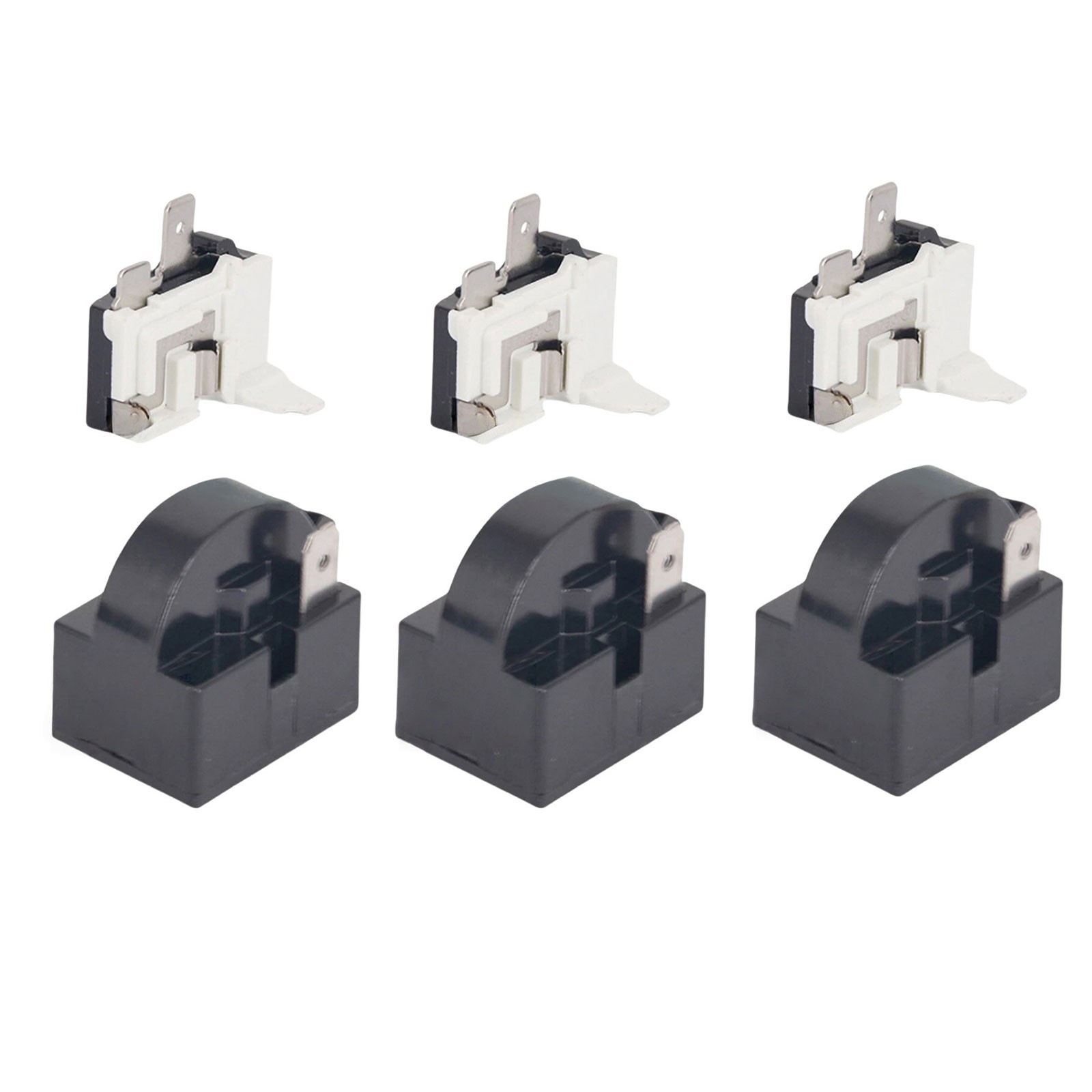 3 Pair Refrigerators PTC Starter Relay 1 Pin 4.7 Ohm Overload Protector 1/2HP