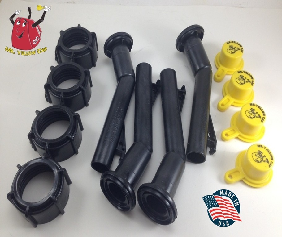 4 – Blitz Gas Can Nozzle Spouts Rings Caps Replacement Vintage 900094 900092 NEW
