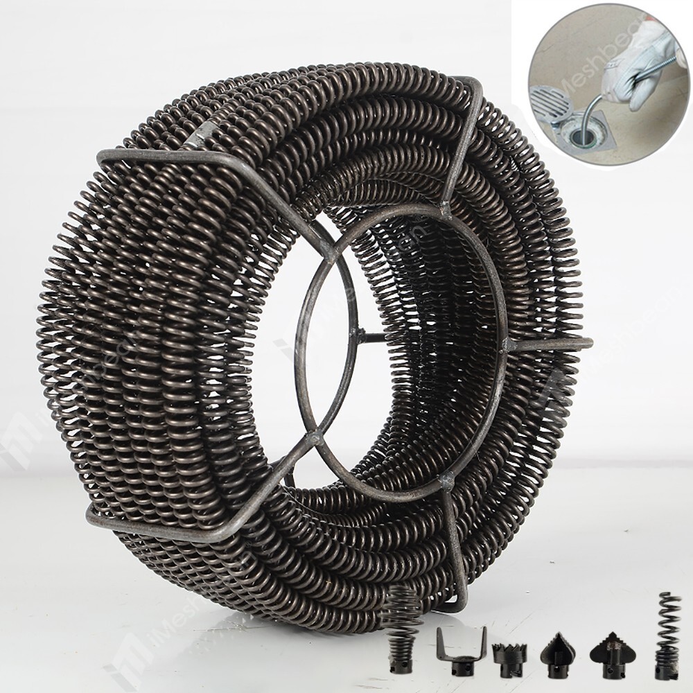 Drain Cable Sewer Cable 45′ x 5/8″ Drain Cleaning Cable Auger Snake Pipe No Core