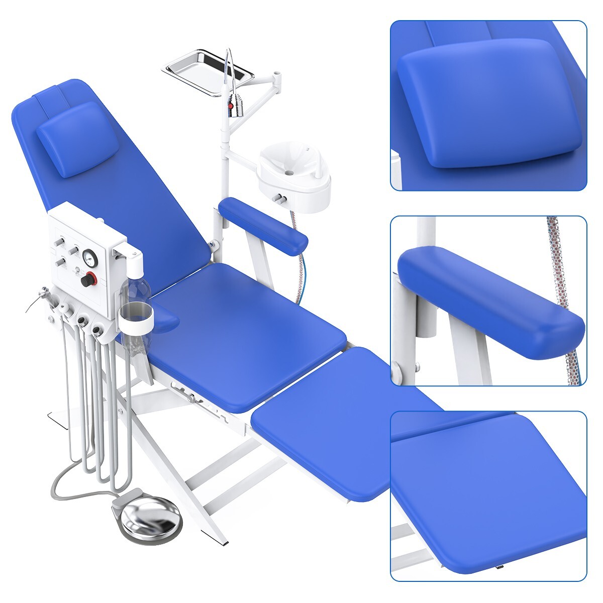 Mobile Dental Delivery Unit +Curing Light/ Dental Folding Chair Air Turbine Unit