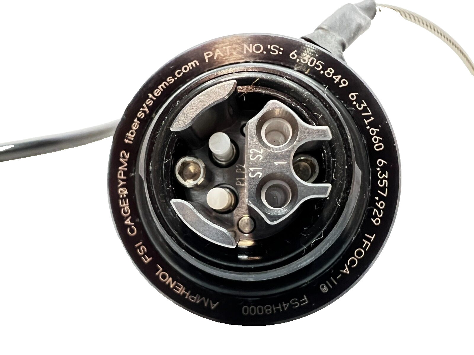 Amphenol FSI MIL-SPEC FS4H8000 Fiber Optic TFOCA-II Jam Nut Receptacle Assembly