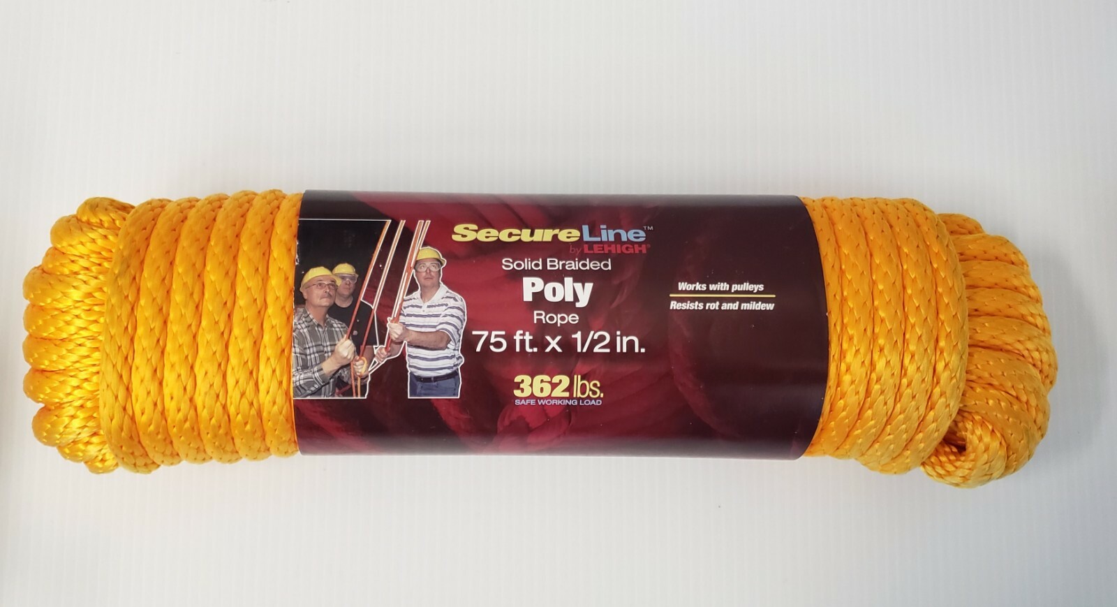 Secureline By Lehigh Solid Braided Poly Rope 75ft. X 1/2 in.