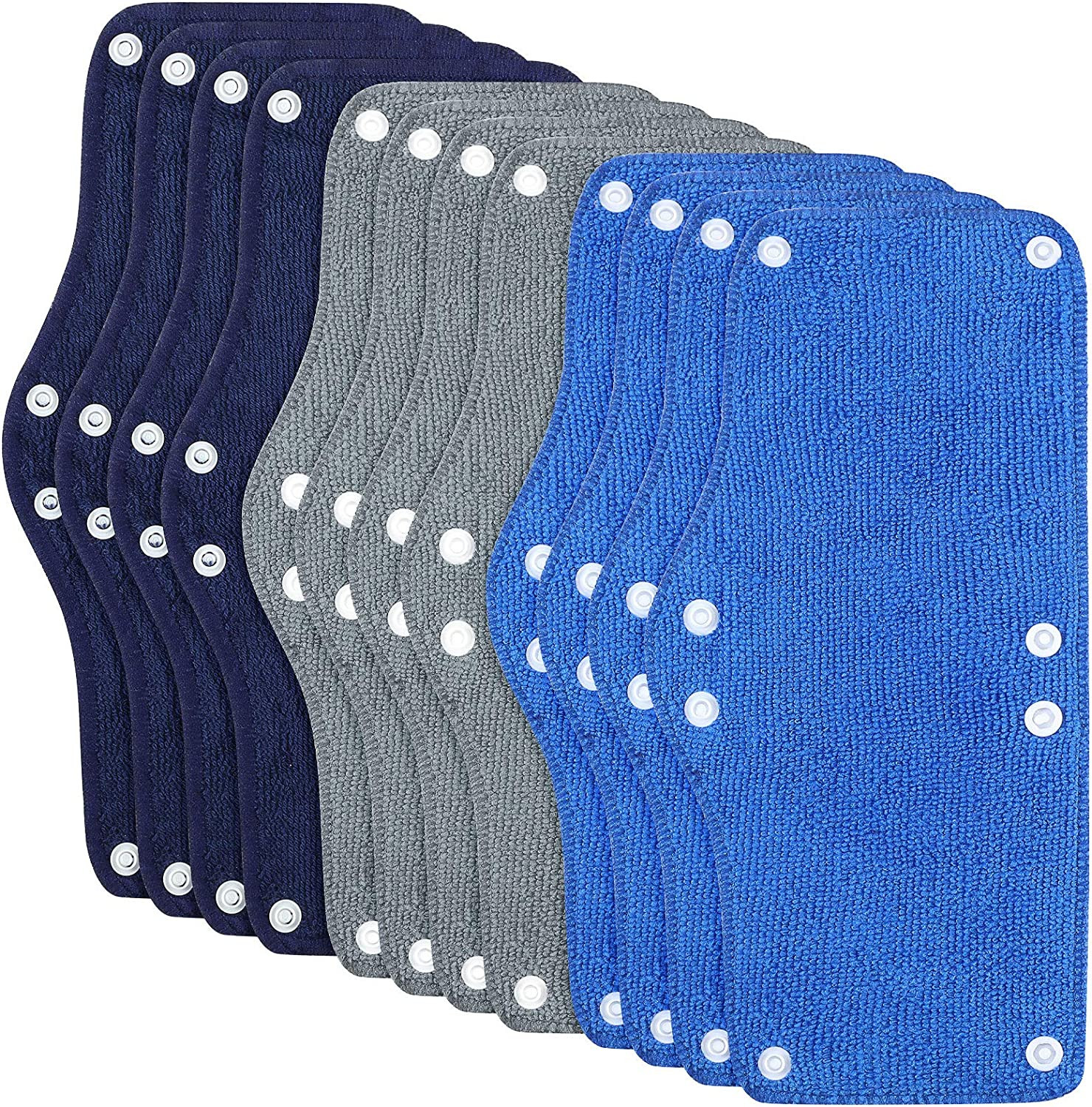12 Pieces Hard Hat Sweatband Washable Hard Hat Liner Reusable Snap Sweat Band Li