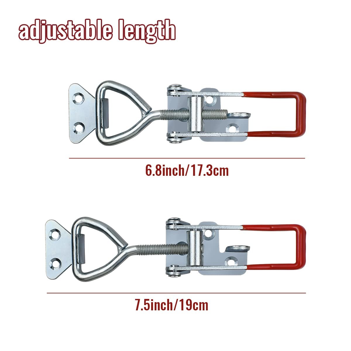 2 PCS Heavy Duty Toggle Clamp Latch 4003 Adjustable Latch Hardware, 1320Lbs Hold