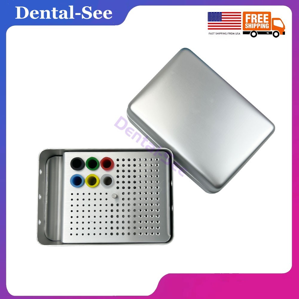 Dental Endo Box FG Files Bur Holder Autoclave Disinfection Box 180 Holes