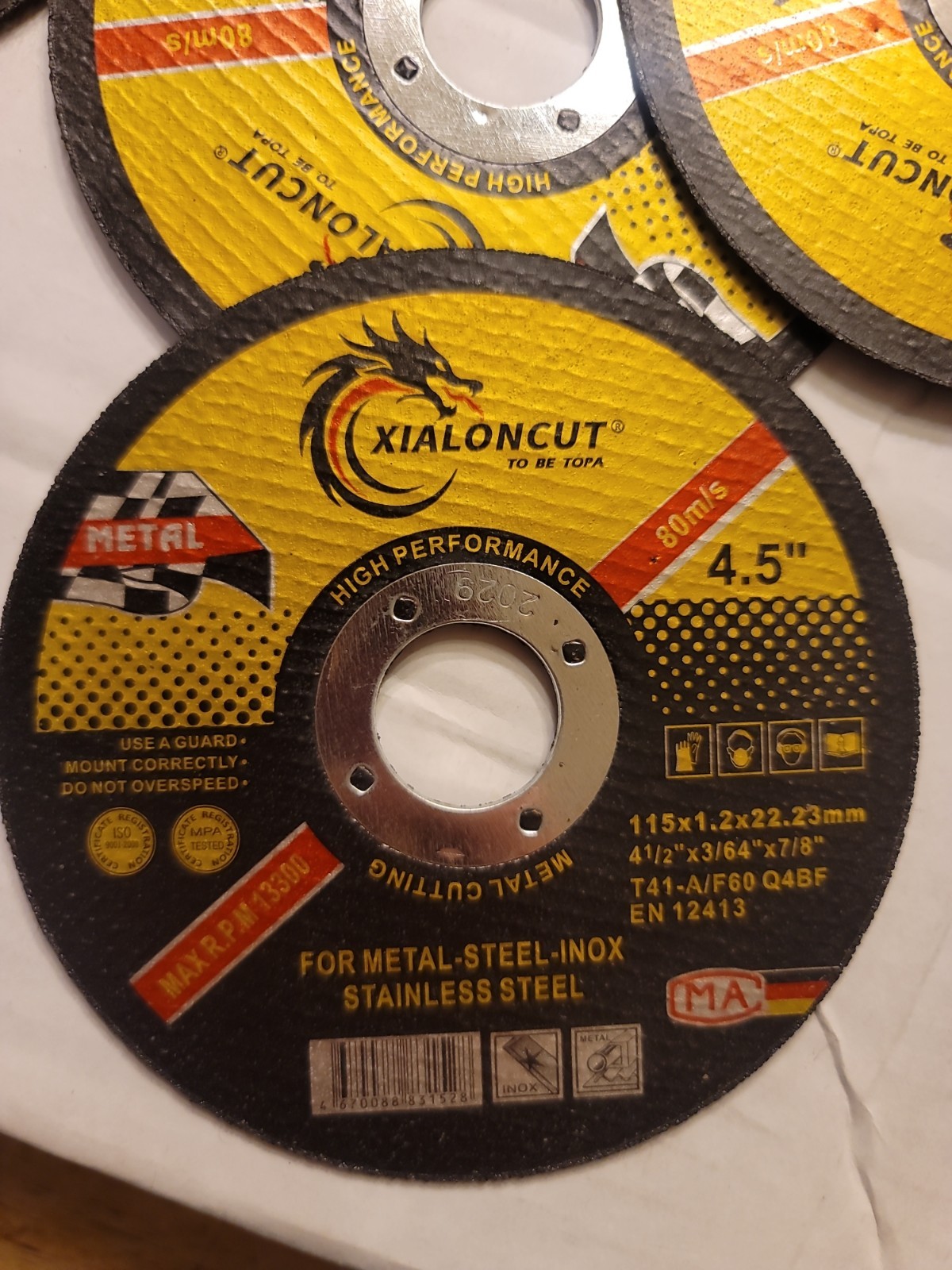 XIALONCUT 125×1.2×22.2mm Steel Cutting Disc for Stainless Cutting Pack of 10