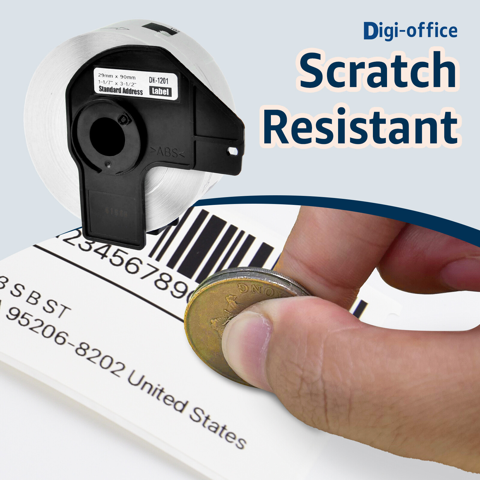 2Rolls DK-1201 1.1in x 3.5 in Standard Paper Address Labels For Brother QL-810W