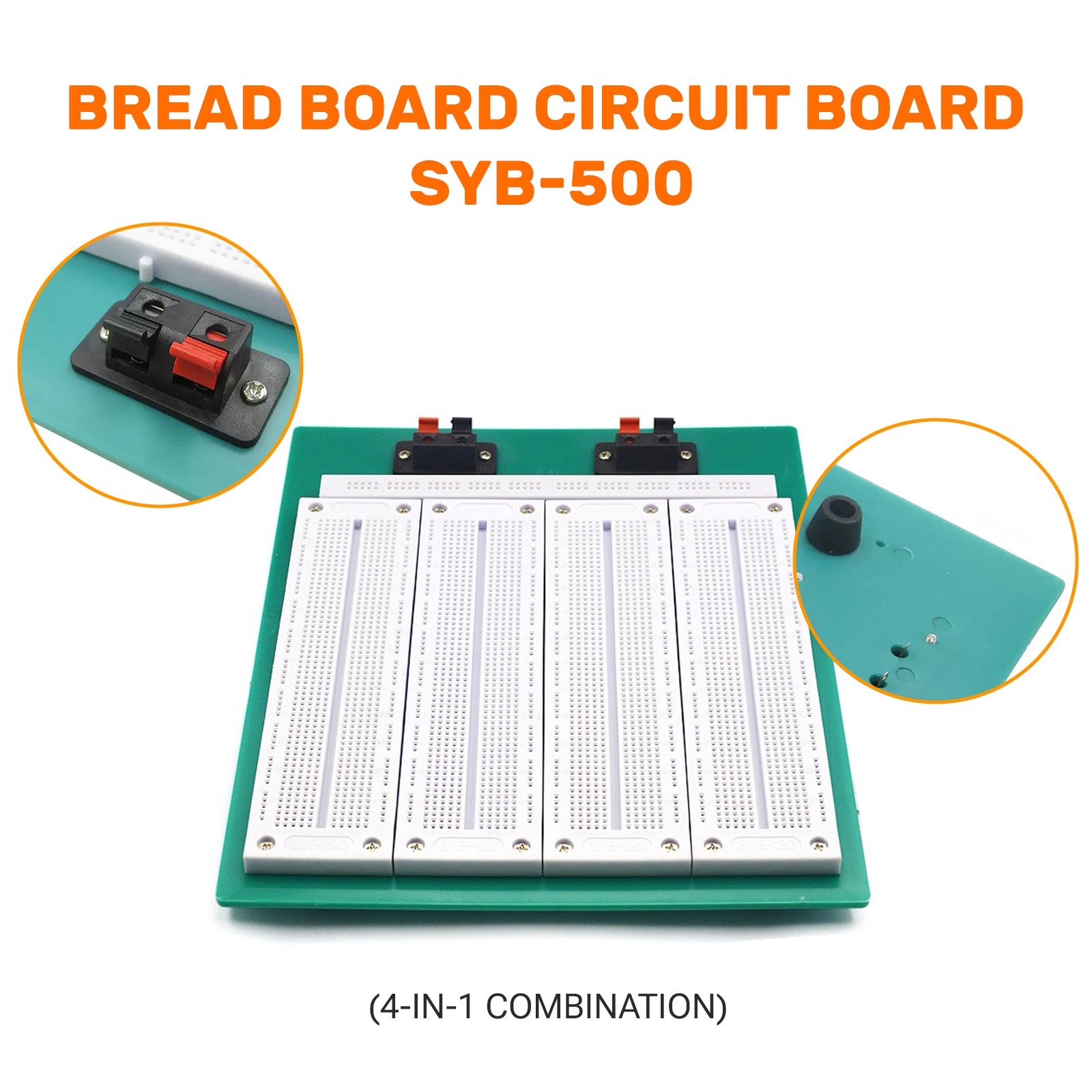Risym SYB-500 Breadboard Combo 4-in-1 240x200x8.5mm – DIY Circuit Board
