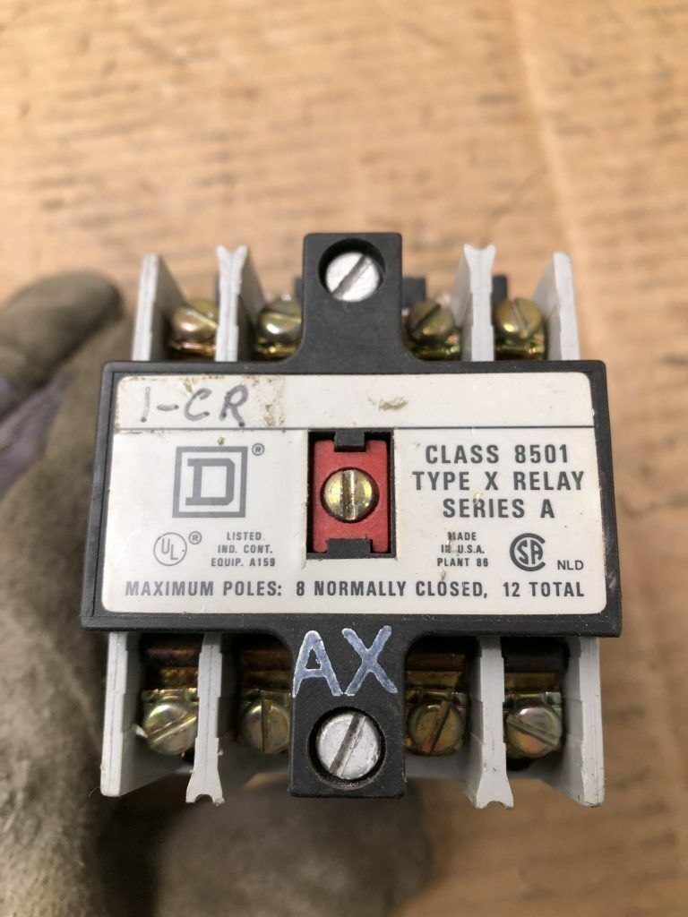 Square D X0 20 Industrial Control Relay 20A Class 8501 8-12 Pole