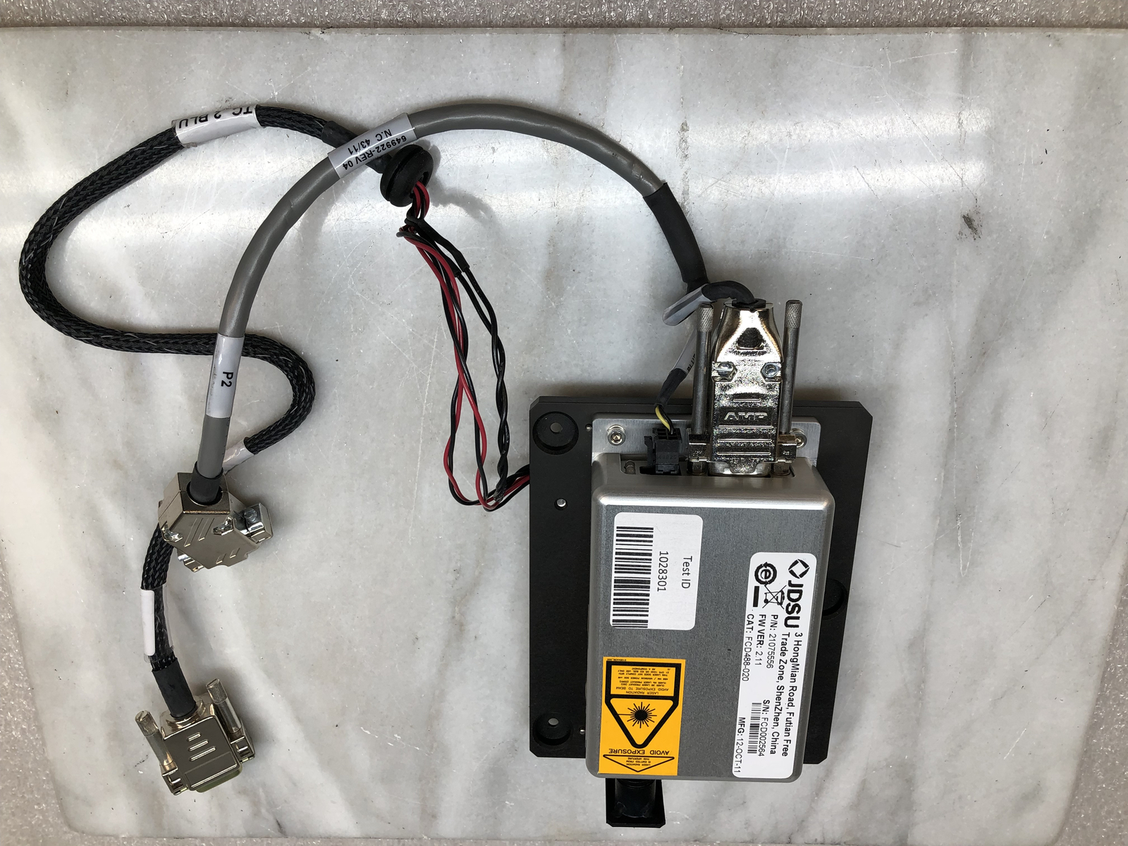 JDSU/JDS Uniphase 21075556 FCD488-020 Continuous Wave Laser V2.11 488nm 500mW