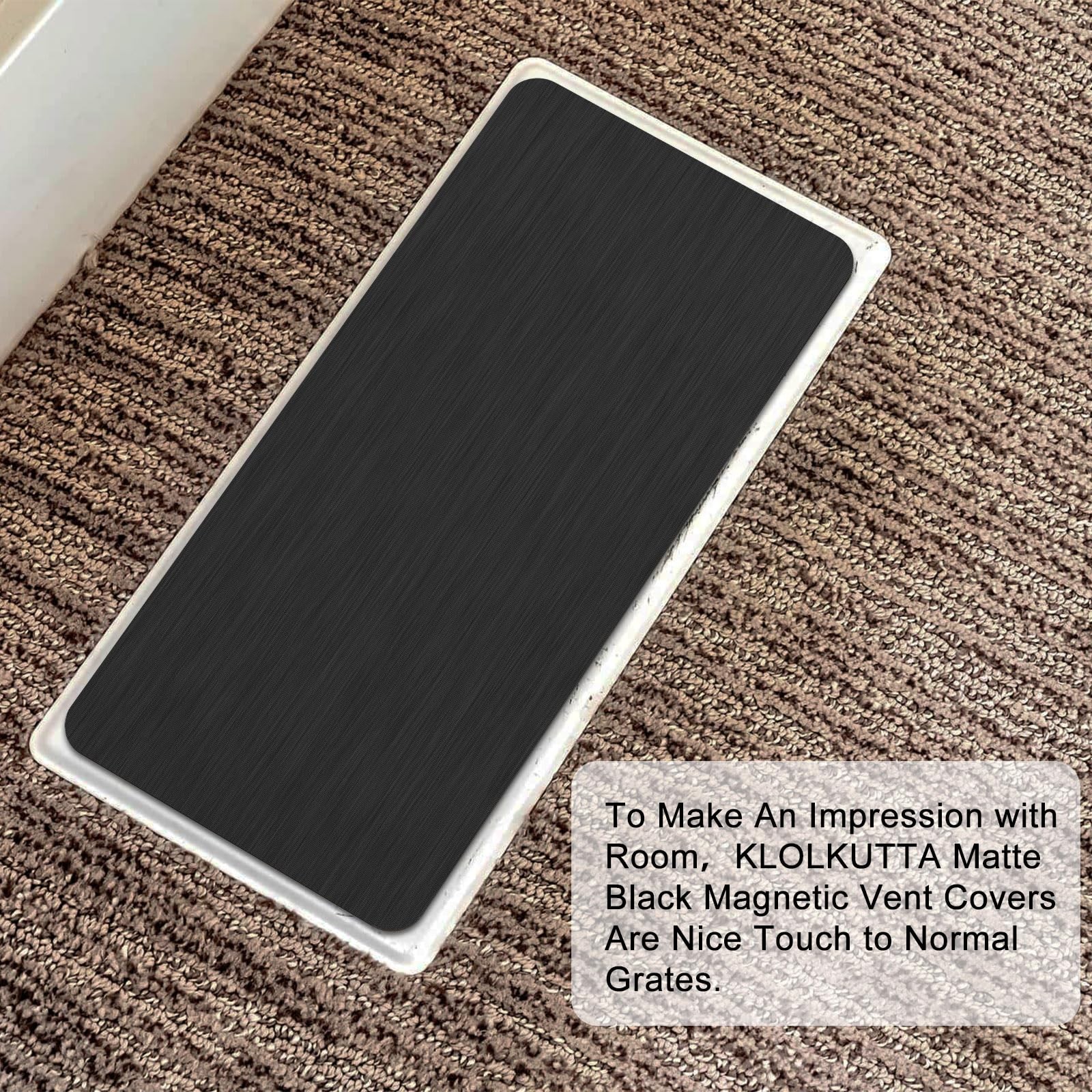 2 Pack Strong Magnetic Vent Covers 5.5”x12” Metallic Black 5.5″X12″,