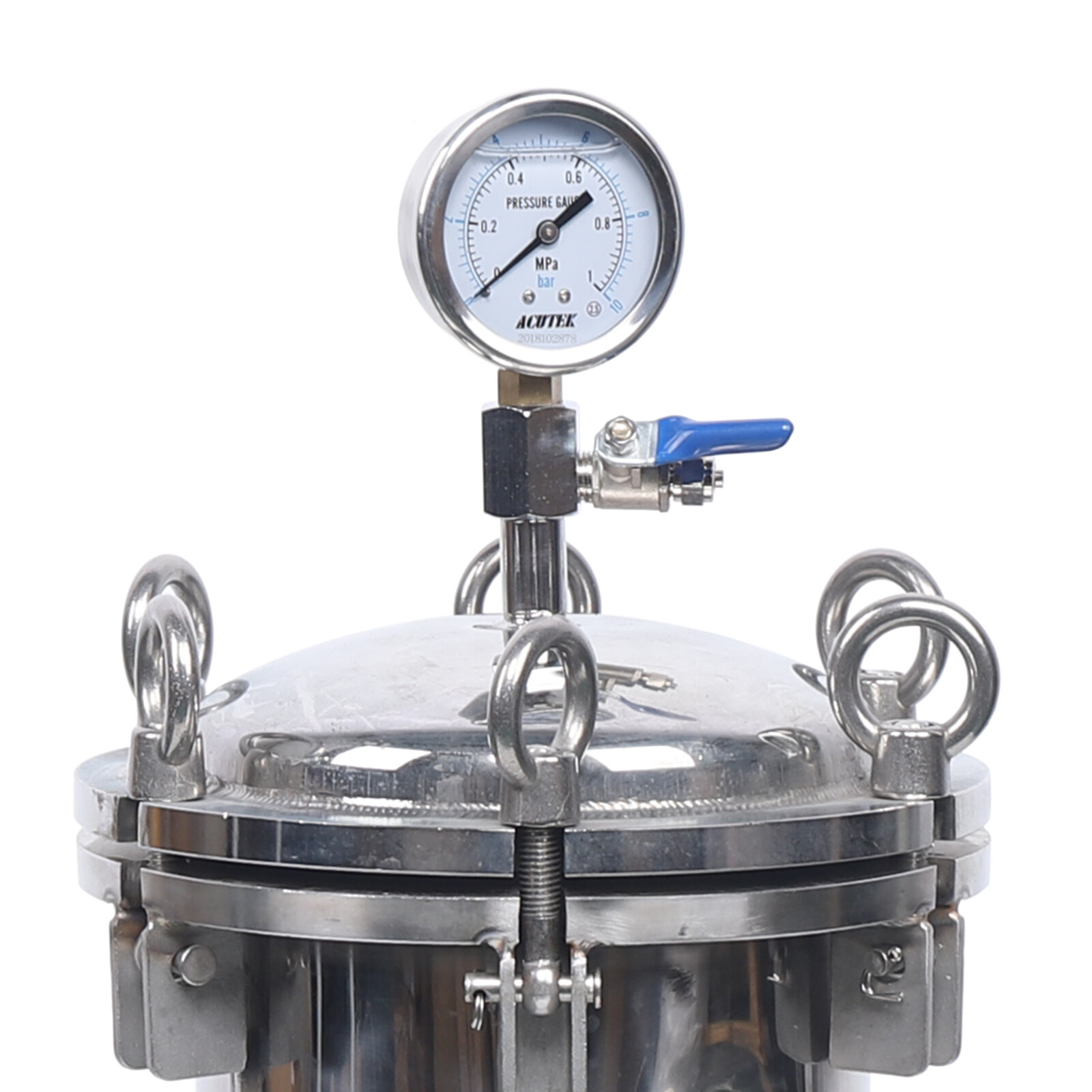 150 Psi Bag Filter Housing Sock Filter 304 Stainless Steel In/Out #4 Bag w/ Mesh