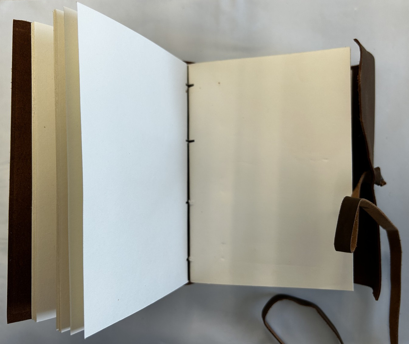 Handmade Genuine Leather Bound Journal Notebook Plain Matt Paper 110 Page 2-Pack