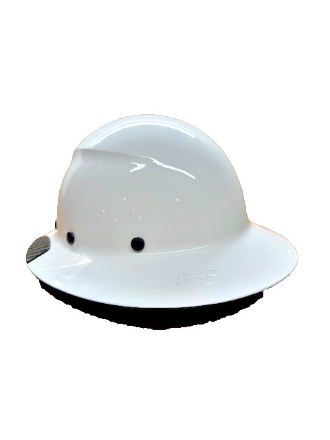 LIFT Safety HARD HAT, NEW! HDF-15WG DAX WHITE, Full Brim w/ Ratchet Suspension
