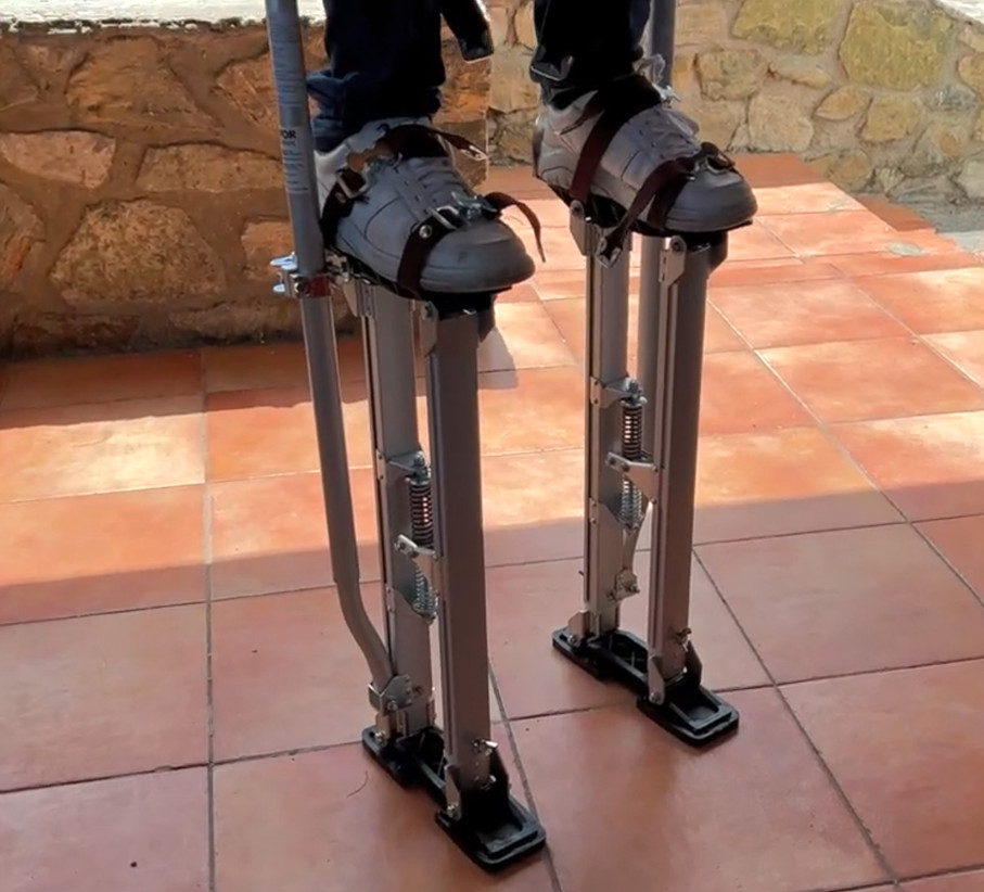 Zancos De Yeso Aluminio 24-40 Pulgadas Drywall Stilts Ajustable Dura Para Pintar