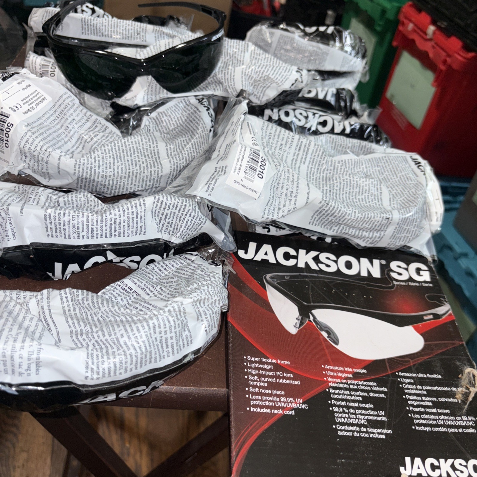 Lot Of (15) Jackson Safety Brand SG Series 50010 Lens IR SH 5.0 Lightweight NEW