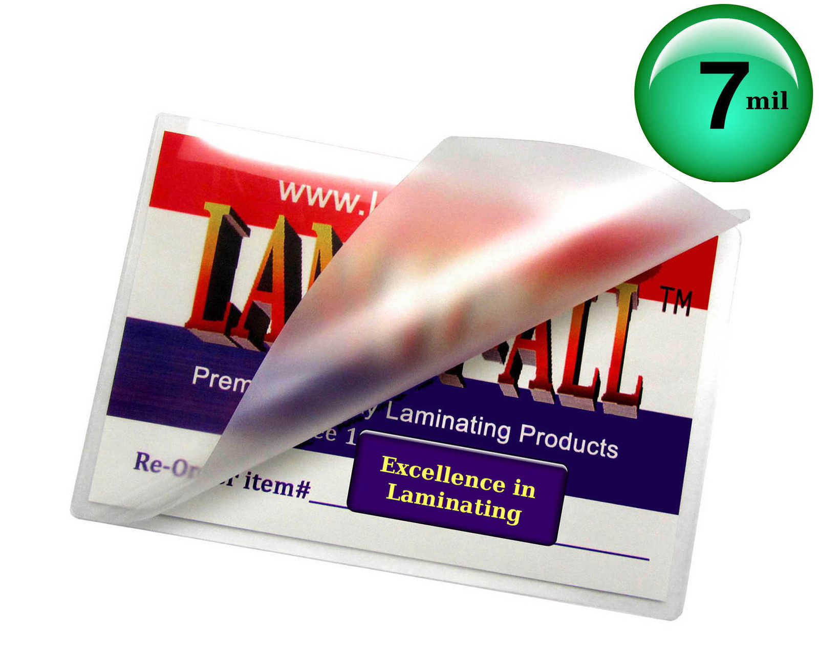 LAM-IT-ALL 7 Mil File Card Hot Laminating Pouches 3-1/2 x 5-1/2 [100/pack] Clear