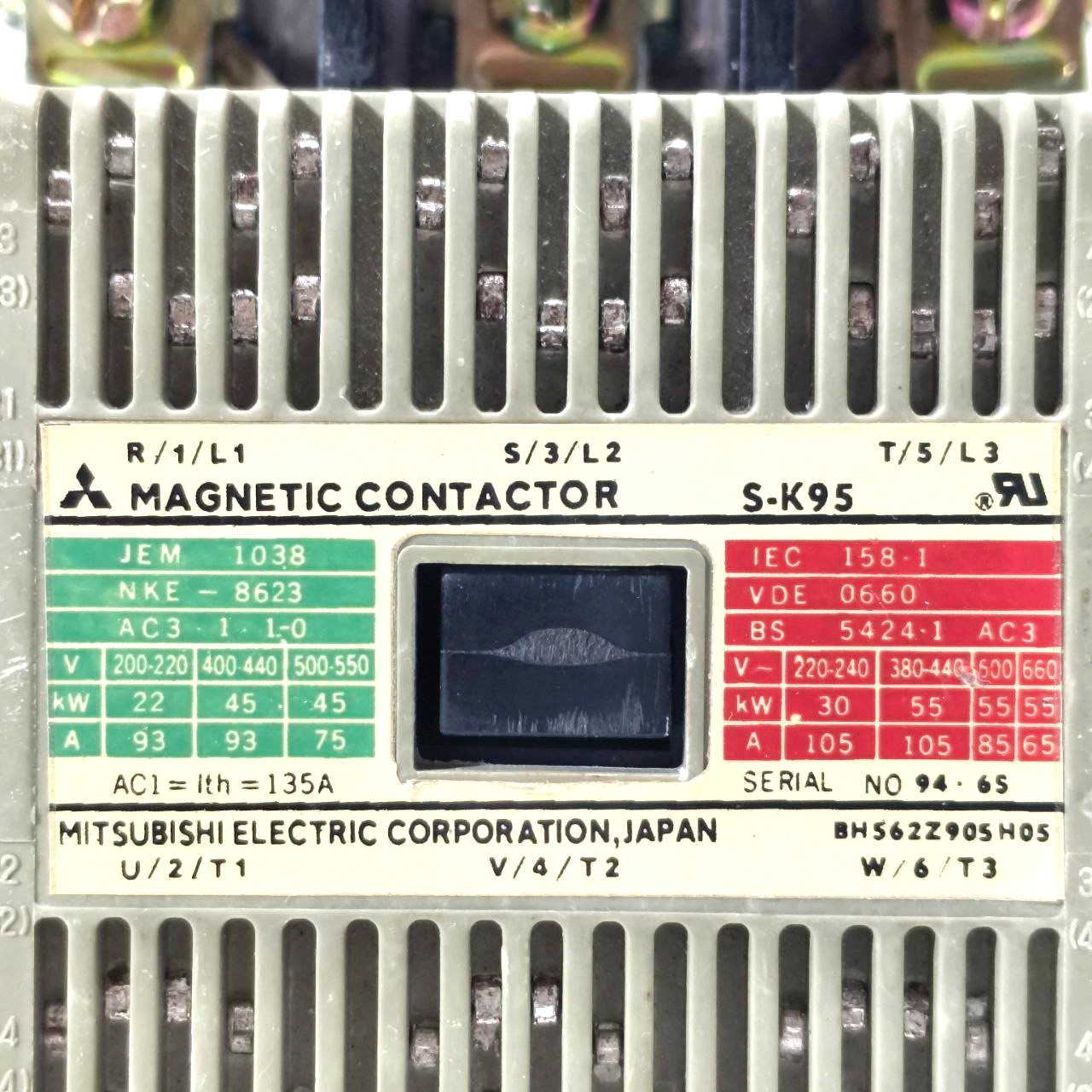 MITSUBISHI MAGNETIC CONTACTOR S-K95 380V