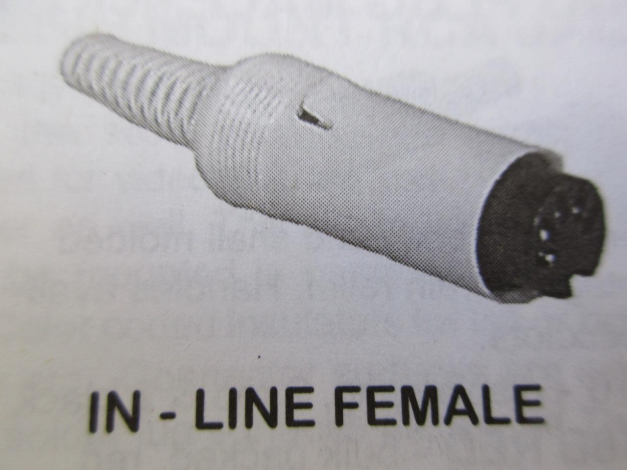 1x Standard Female DIN Connector Inline Cable Mount 3/4/5/6/7/8 Pin GRAY BLACK