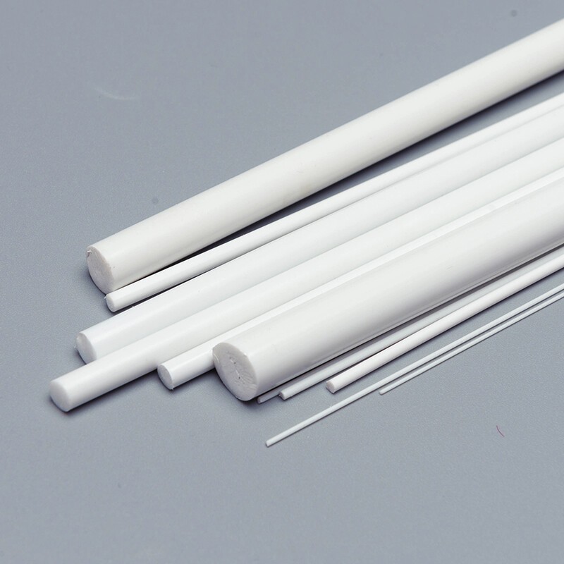 ABS Round Bar Dia 1/2/3/4/5/6mm Styrene Plastic Strips Rod Plasticard 250mm Long