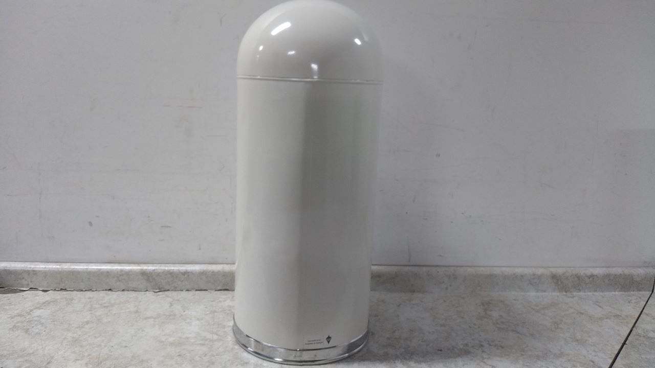 Tough Guy 4PGG1 15 Gal Cap White Steel Fire-Resistant Trash Can
