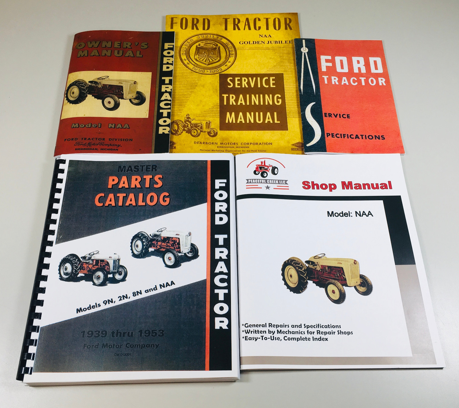 Ford Naa 1939-1953 Tractor Service Parts Operators Manual Shop Repair Set