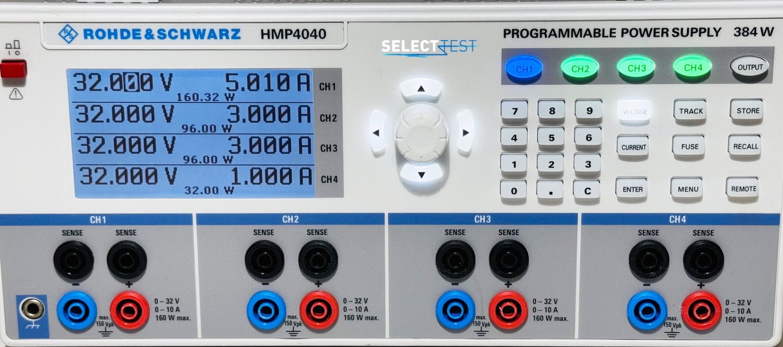 ROHDE & SCHWARZ HMP4040 QUAD OUTPUT POWER SUPPLY W/RS232-USB INTERFACE (REF.: R)