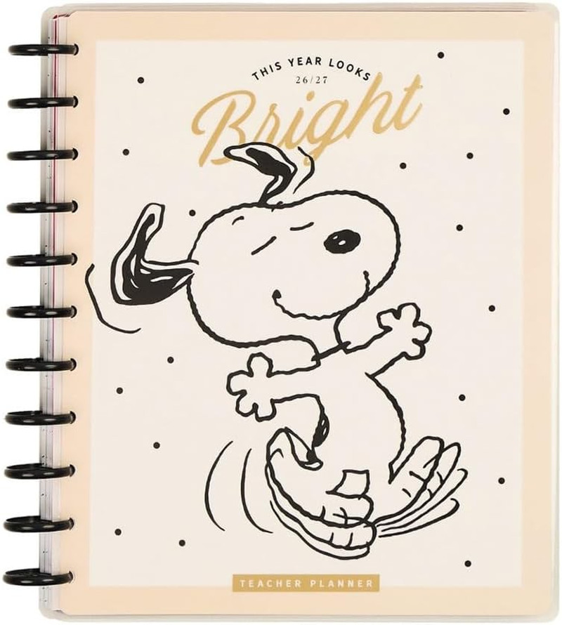 Happy Planner Peanuts Disc-Bound 12-Month Academic Planner, July 2026–June 2027,