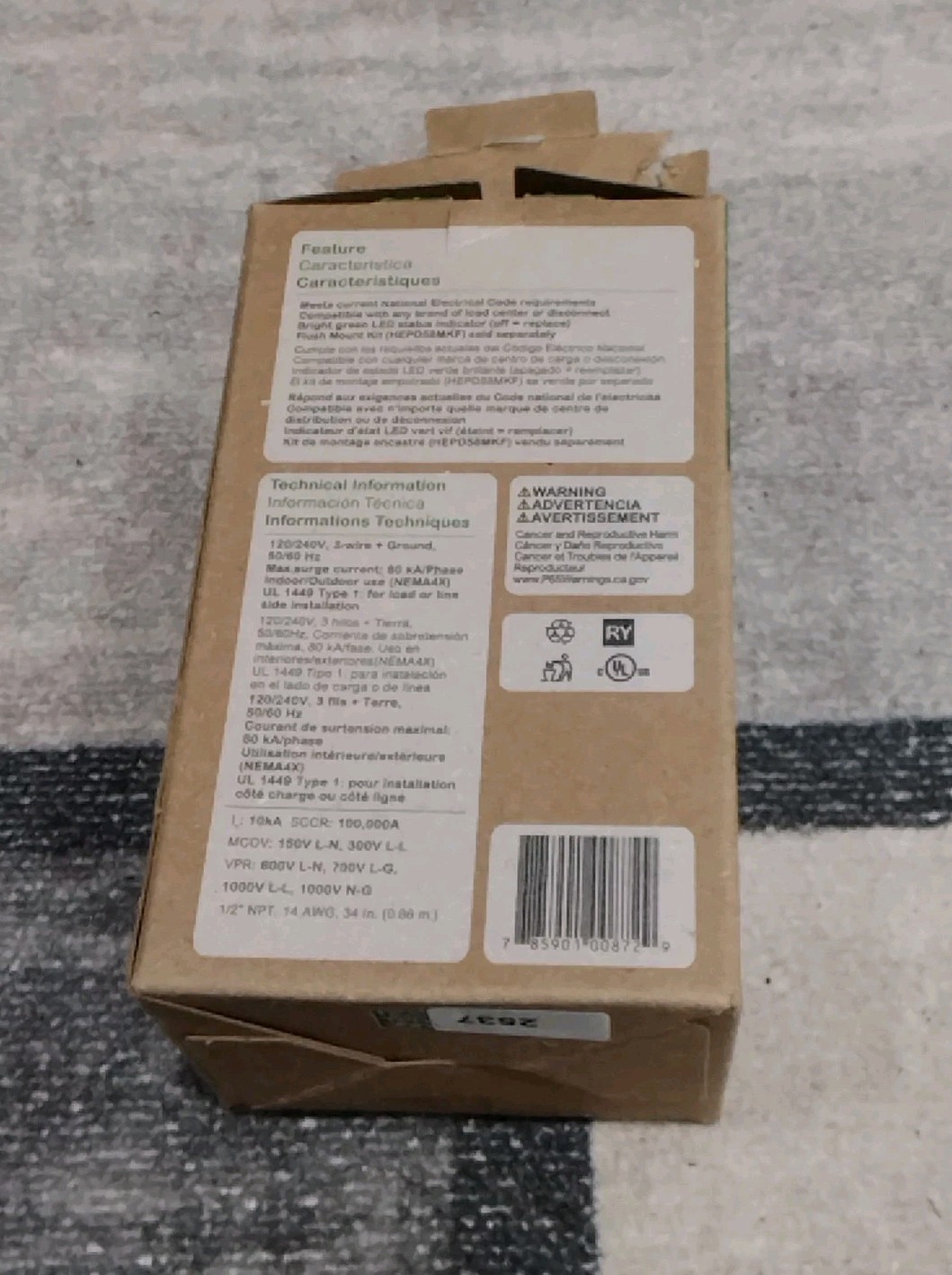Square D HEPD80 Whole Home Electronics Protective Device AC Surge 80kA New Open