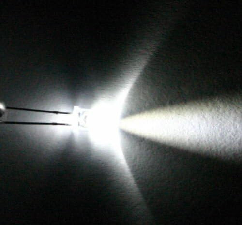 20x 5mm LED White + 12V Resistance 16000mcd White Light Emitting Diodes Very Bright Cold White