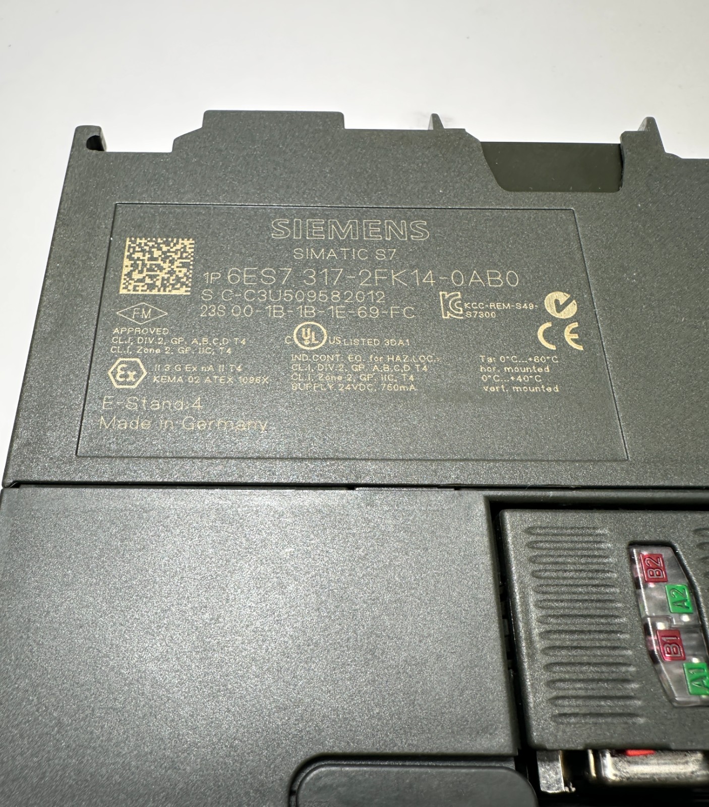 Siemens 6ES7 317-2FK14-0AB0 SIMATIC S7-300 CPU317F-2 PN/DP w/ Memory Card