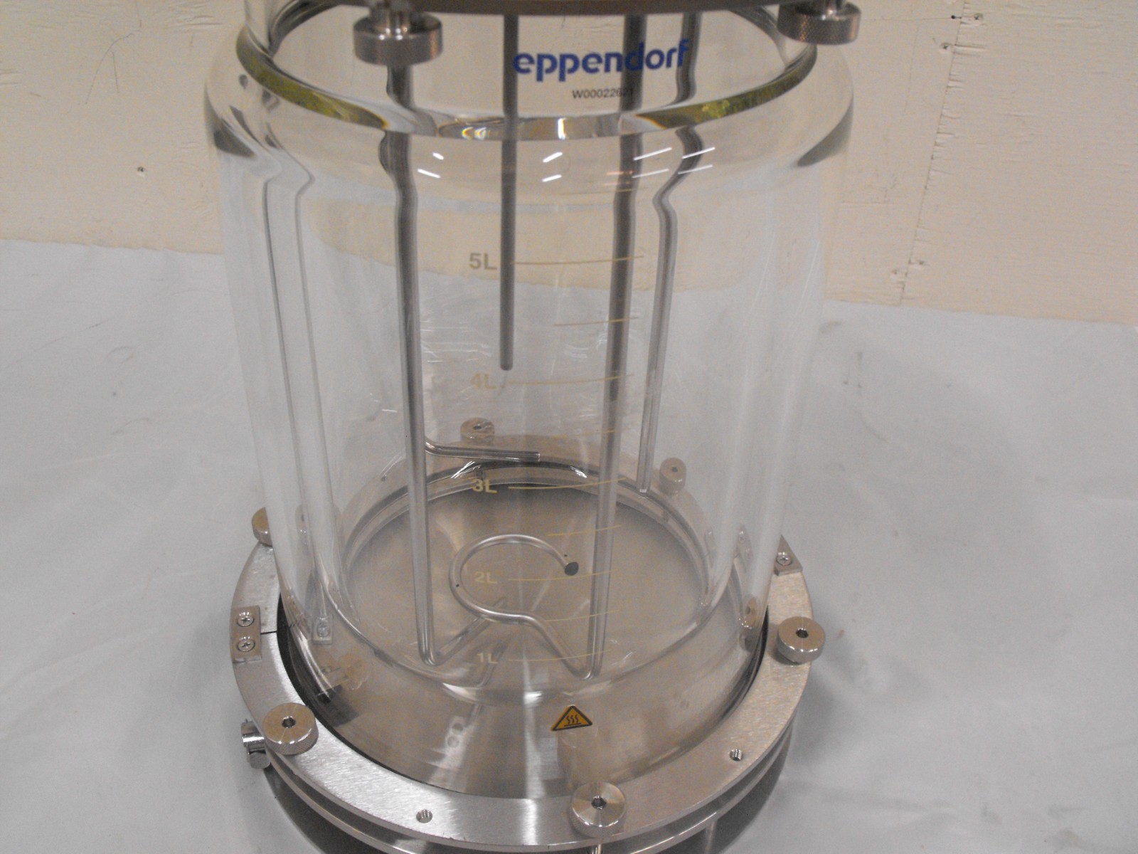 Eppendorf 5L Bioreactor Vessel #M1379-1003 for BioFlo 320, unused!