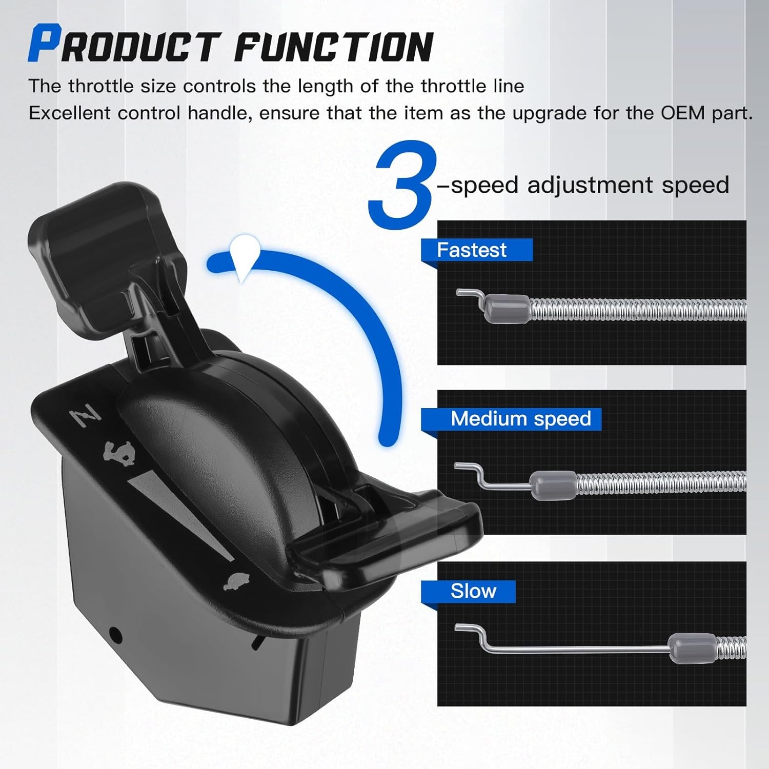 Throttle/Choke Cable For Super Bronco 50XP, 54XP Craftsman T240,T260,T310, T8200