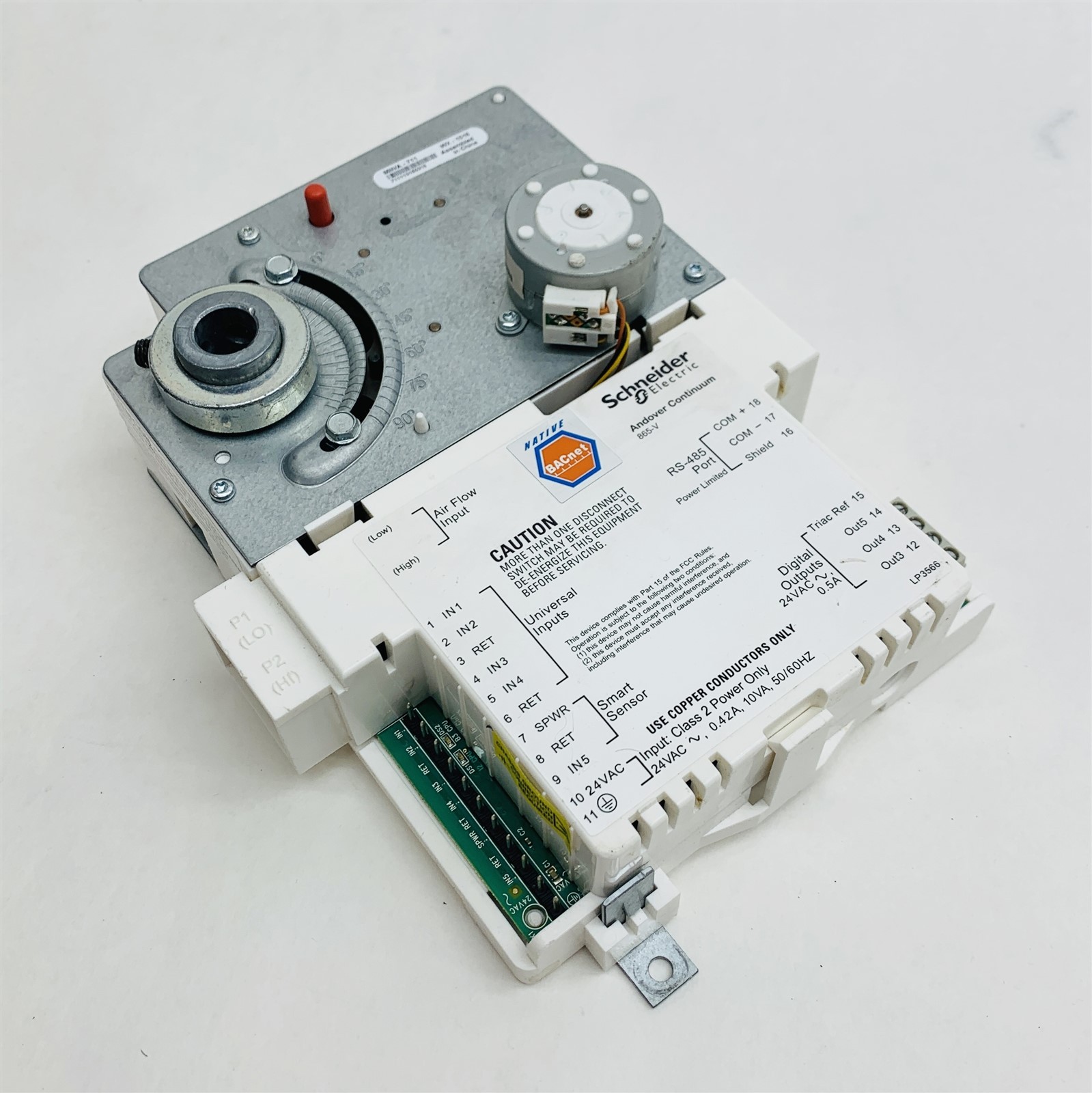 Schneider Andover Continuum 865-V VAV BACnet Controller Damper Actuator B3865-V