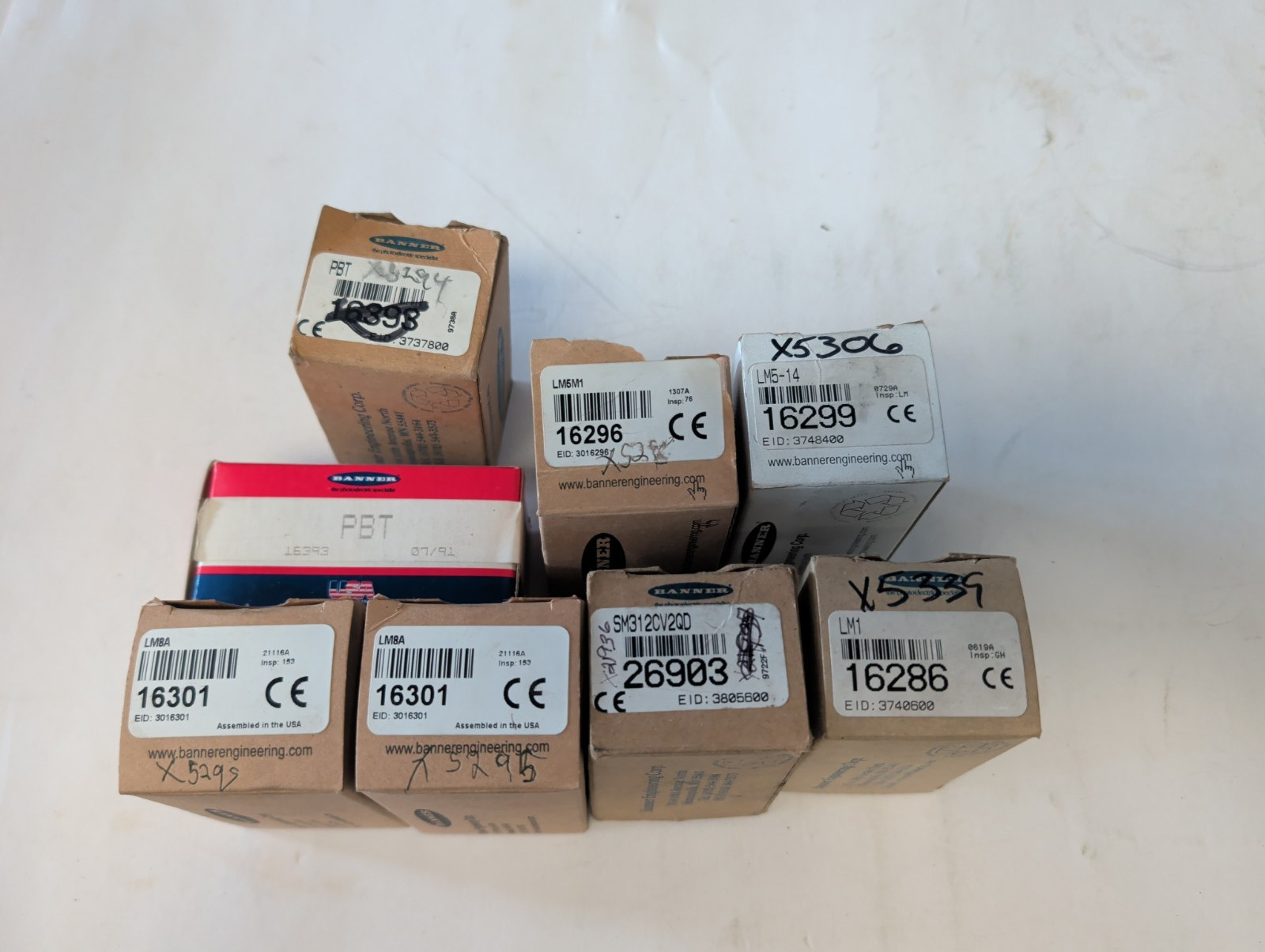 MIXED LOT OF 8 NEW BANNER MODULES – SEE PICS – 16301 16299 16296 16286 PBT